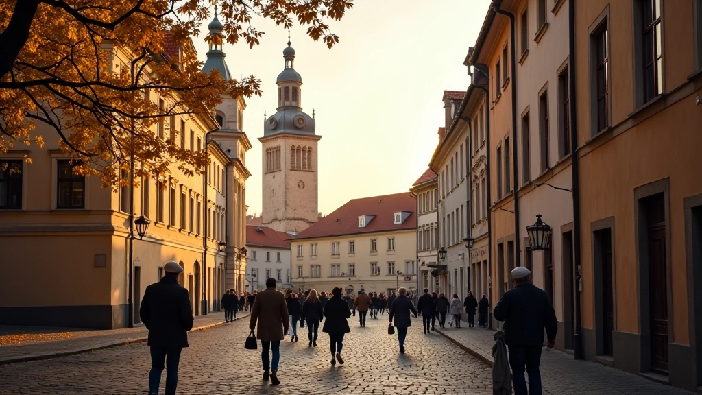 Kraków Stare Miasto z wieżą ratusza