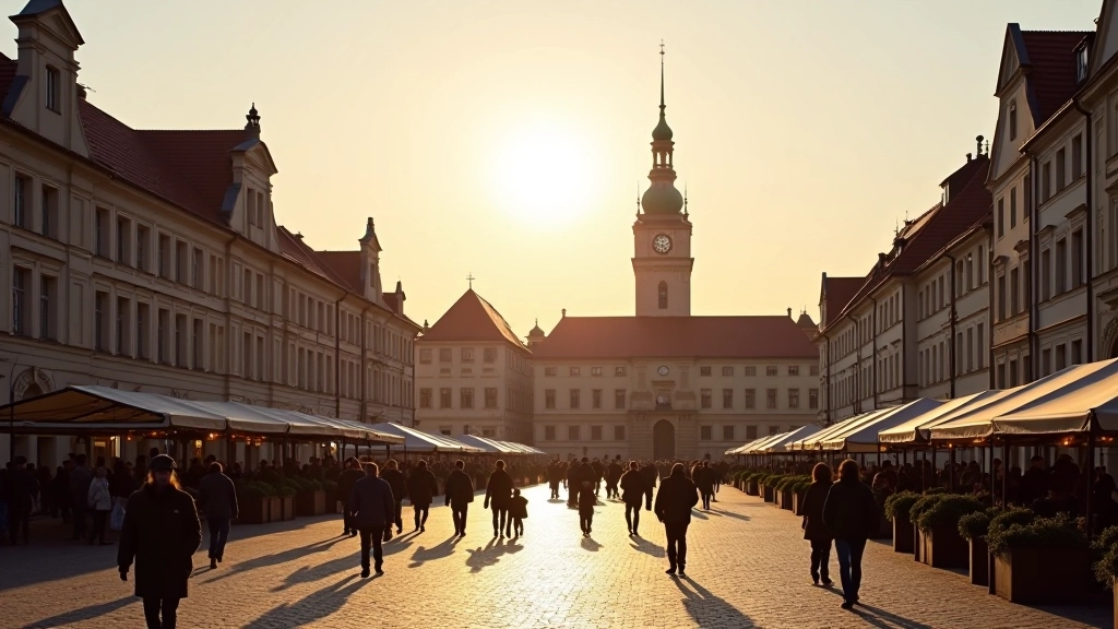 Rynek Główny w Krakowie z zabytkową architekturą